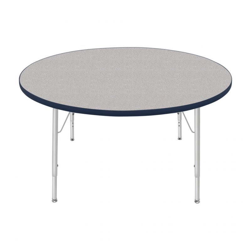 48" Round Table - Top Color: Gray Nebula, Edge Color: Navy