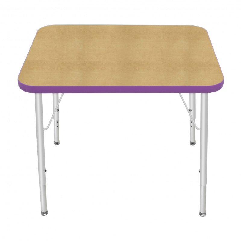 24" X 30" Rectangle Table - Top Color: Maple, Edge Color: Purple