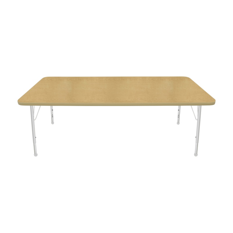 36" X 72' Rectangle Table - Top Color: Maple, Edge Color: Tan