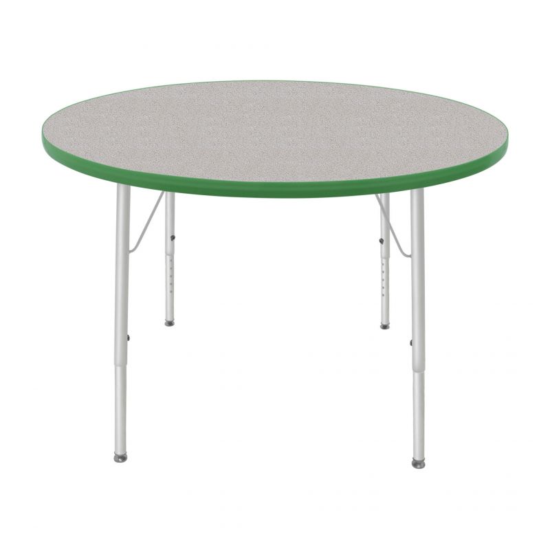 42" Round Table - Top Color: Gray Nebula, Edge Color: Dustin Green