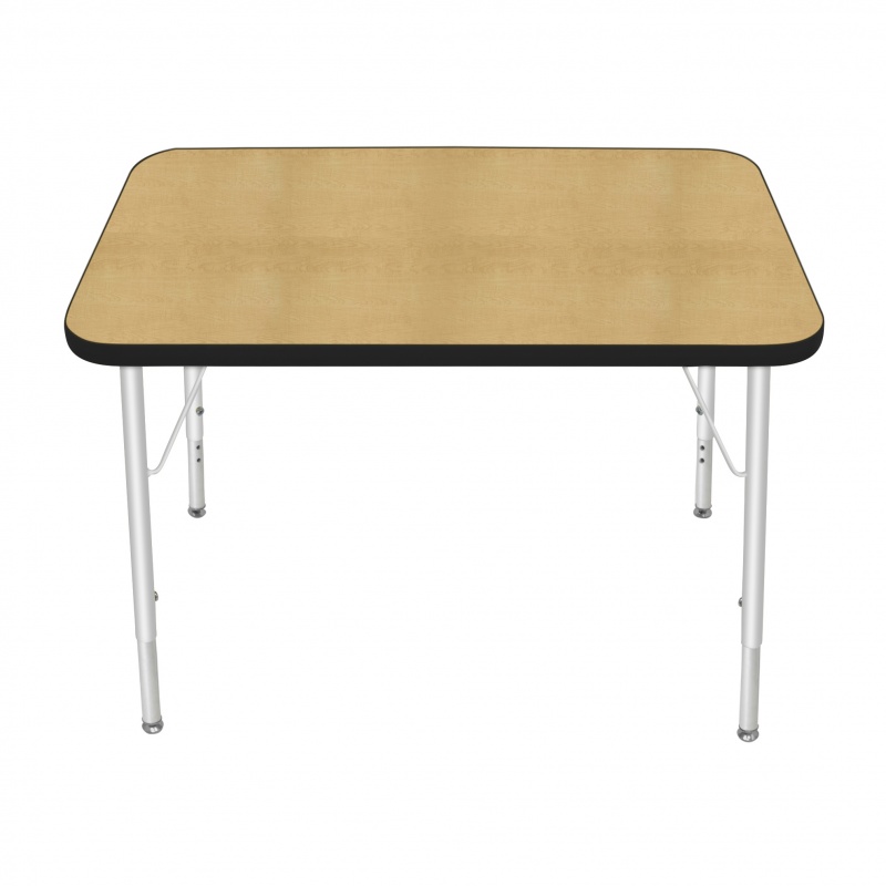 24" X 36" Rectangle Table - Top Color: Maple, Edge Color: Black