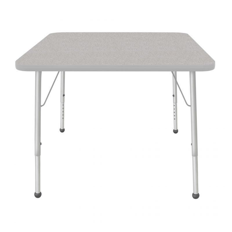36" Square Table - Top Color: Gray Nebula, Edge Color: Platinum Silver