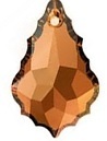 38Mm Baroque/Fancy Pendant Crystal Copper