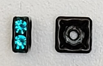 Swarovski 8Mm Squaredell- Silver Plated Casing