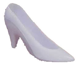 Plastic High Heel Shoe Party Favor - White
