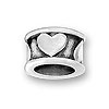Sterling Large Hole Bead - #308 Hearts