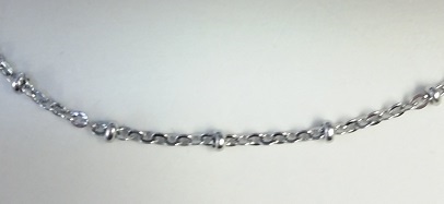 Scalloped Link Stainless Steel Finished Necklace Chain