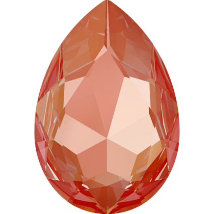 #4327 Swarovski Large Pear Fancy Stone- 30 X 22Mm - Orange Glow Delite