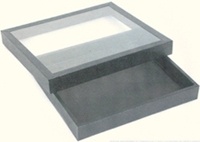 6" X 8" X 2" Glass Top Display Box (Black)