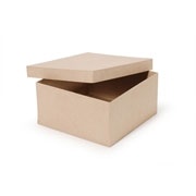 Paper Mache Square Shaped Boxes - 3 3/4" W X 2" h