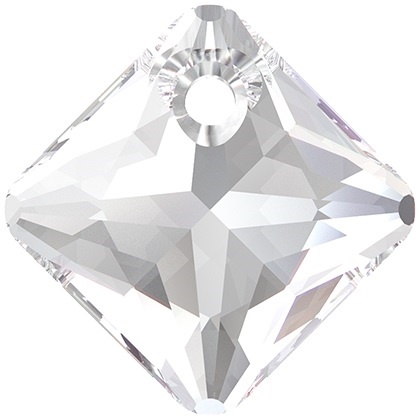 Swarovski #6431 Princess Cut Pendant - Crystal - 16Mm