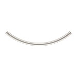 Sterling Silver Curved Tube - 2Mm X 40Mm