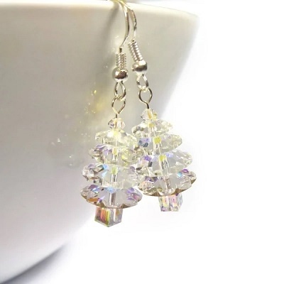 Swarovski 14Mm Marguerite Lochrose Bead/Sew On Crystal Ab Unfoiled