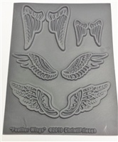 Christi Friesen Texture Stamp - Feather Wings #749