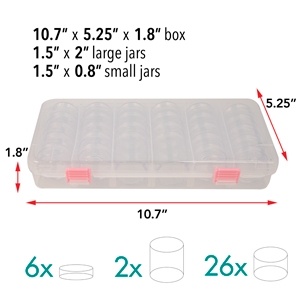 Keeper By Beadsmith Bead Storage Container - 28 Stackable Containers With Storage Container