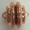 12Mm Swirl Plated Magnetic Clasp-Copper Plated
