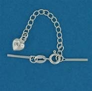 Sterling Silver Springring Floater Clasp With Heart Tail