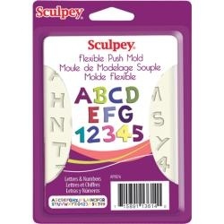 Sculpey® Flexible Push Mold - Letters & Numbers