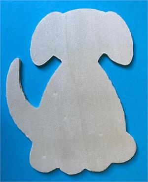 Unfinished Wood Flat Dogs- 4.5" X 3.5"