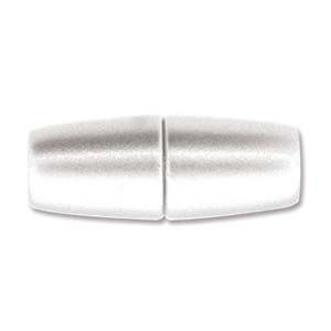 10 X 26Mm, Fits 6Mm Cord, Large Hole Magnetic Clasp-Matte/Brushed Silver