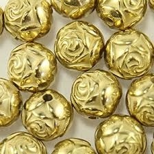 9Mm Rosebud Antique Gold Washed