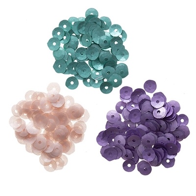 Darice® Matte Sequins: Coral/Teal/Violet, 5Mm, 0.15 Grams