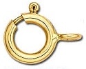 6Mm Spring Ring Clasp-Gold