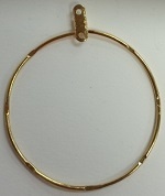 Round Hammered Earring Hoop-1 1/2"- Gold Only