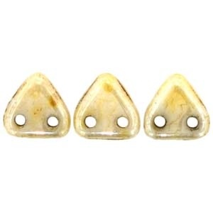 Czechmates 2 Hole Triangle Beads-Opaque Luster Picasso