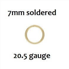 14K Gold Filled Soldered Jump Ring - 7Mm - 20.5 Gauge