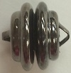 12Mm Swirl Plated Magnetic Clasp-Gunmetal/Hematite