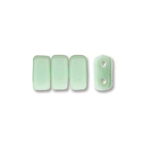 Czechmates 2-Hole Brick Bead - 3Mm X 6Mm - Opaque Pale Jade