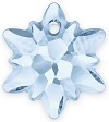 Swarovski 14Mm Edelweiss Pendant- Blue Shade