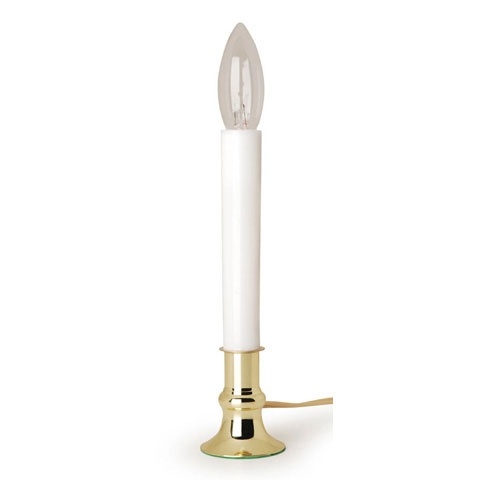 Candle Lamp - Electric, With On Off Switch - Brass Plated