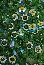 Swarovski 6Mm Briolette Bead (Gemstone) Fern Green Ab