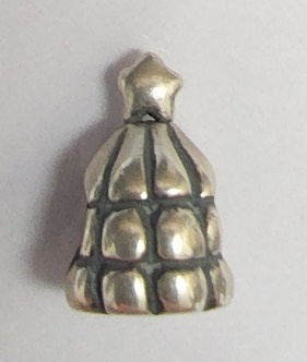 Sterling Large Hole Bead - #354 Tree With Star