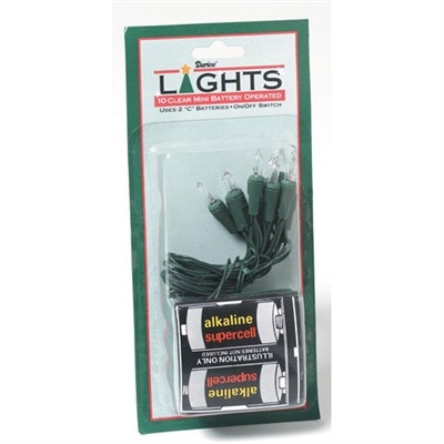 Darice® Decorative-10 Clear Lights On A Green Wire