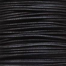 Waxed Cotton Cord - 1 Mm - 288 Yard Spool - Black