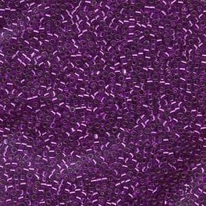 Db1345 Dyed Silver Lined Bright Violet - Miyuki Delica Seed Beads - 11/0