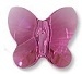 Swarovski 5Mm Butterfly Bead Fuchsia