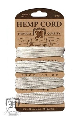 Hemptique Hemp Cord Set - 20# Test - Multi Weight Natural