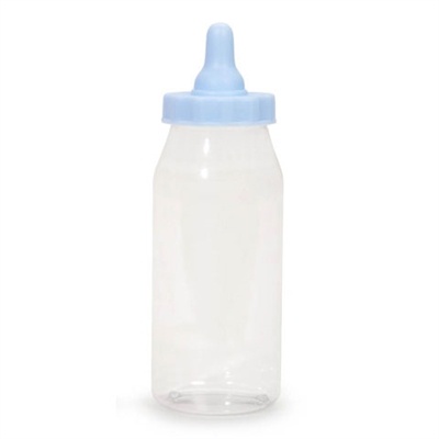 Plastic Favor - Baby Bottle - Blue - 5 Inches - 12 Pieces