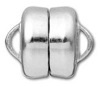 8Mm Flat Plated Magnetic Clasp-Silver