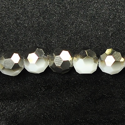 Chinese Thunder Polish Glass Crystal Bead Strands - Round 32-Cut - 6Mm