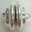 12Mm Swirl Plated Magnetic Clasp-Silver