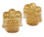 Angel Pony Beads - Gold Glitter
