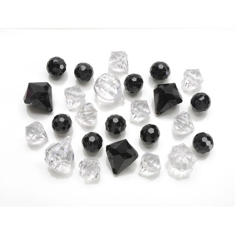 Diamond Gems Acrylic Black Mix