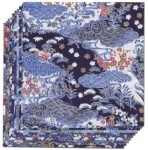 #4336 - Yasutomo Fold'ems Origami Paper - Blue Yuzen Assortment - 5 7/8"