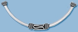 Sterling Silver Bali Style Barrel Curved Tube