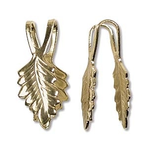 Gold Plate Over Base Metal Glue On Rabbit Leaf Bail